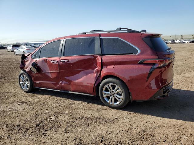 5TDDSKFC8MS036062 - 2021 TOYOTA SIENNA XSE MAROON photo 2