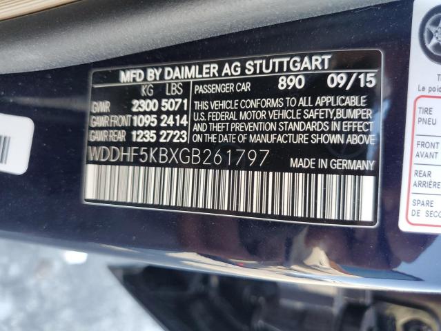 WDDHF5KBXGB261797 - 2016 MERCEDES-BENZ E 350 BLUE photo 12