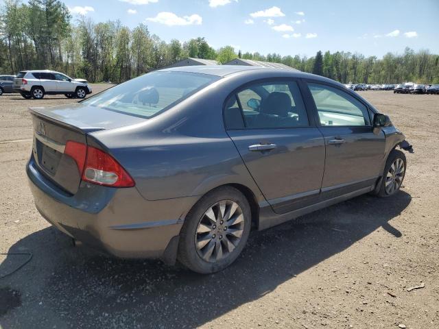 2HGFA1F02BH002563 - 2011 HONDA CIVIC EXL GRAY photo 3