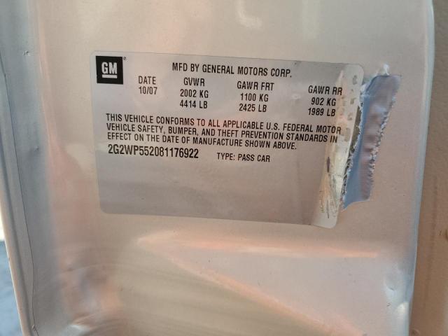 2G2WP552081176922 - 2008 PONTIAC GRAND PRIX 棕色 照片 12