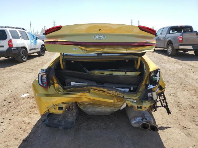 5NPEJ4J26LH020576 - 2020 HYUNDAI SONATA SEL PLUS YELLOW photo 6