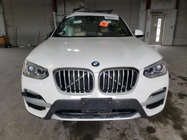5UXTR9C56KLR08287 - 2019 BMW X3 XDRIVE30I WHITE photo 5