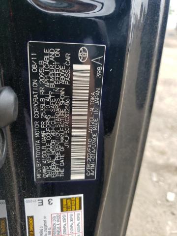 JTKJF5C74C3025861 - 2012 TOYOTA SCION TC 黑色 照片 12