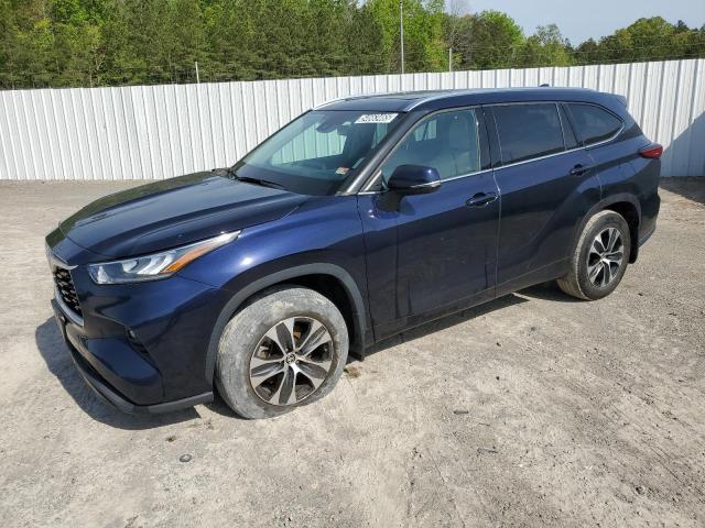 5TDGZRBH6LS050513 - 2020 TOYOTA HIGHLANDER XLE BLUE photo 1