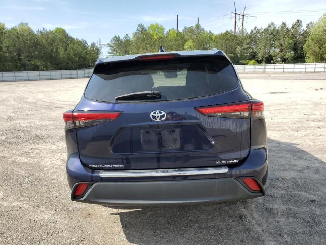 5TDGZRBH6LS050513 - 2020 TOYOTA HIGHLANDER XLE BLUE photo 6