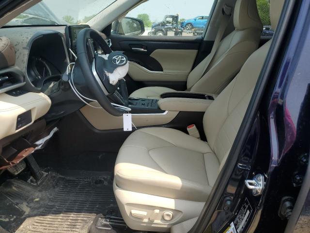5TDGZRBH6NS247507 - 2022 TOYOTA HIGHLANDER XLE BLUE photo 7