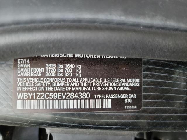 WBY1Z2C59EV284380 - 2014 BMW I3 BEV CHARCOAL photo 13