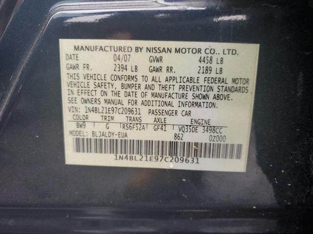 1N4BL21E97C209631 - 2007 NISSAN ALTIMA 3.5SE BLUE photo 12