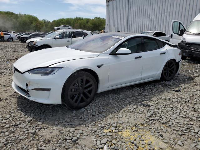 5YJSA1E63NF460643 - 2022 TESLA MODEL S WHITE photo 1