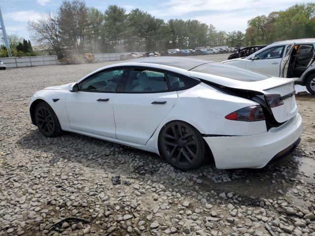 5YJSA1E63NF460643 - 2022 TESLA MODEL S WHITE photo 2