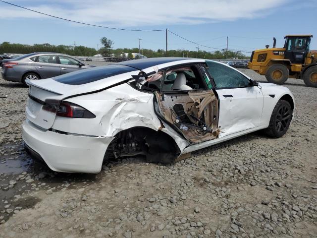 5YJSA1E63NF460643 - 2022 TESLA MODEL S WHITE photo 3