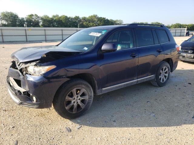 5TDZK3EH5DS134359 - 2013 TOYOTA HIGHLANDER BASE BLUE photo 1