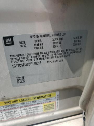 1G1ZC5EU7BF160313 - 2011 CHEVROLET MALIBU 1LT 奶油色 照片 12