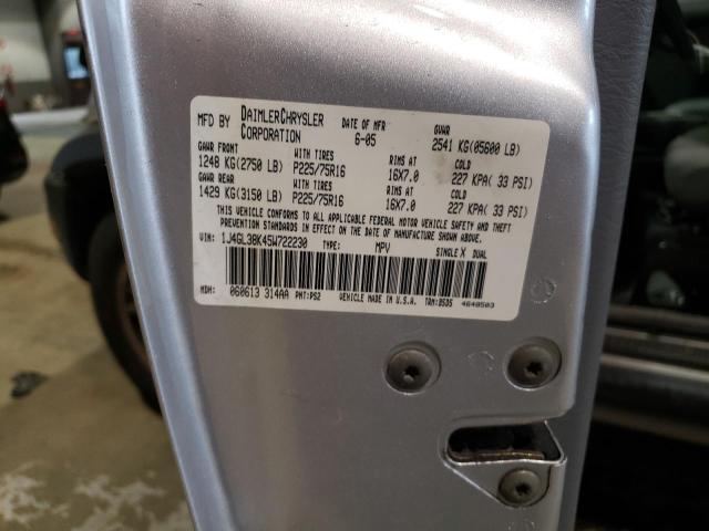 1J4GL38K45W722230 - 2005 JEEP LIBERTY RENEGADE 银色 照片 13