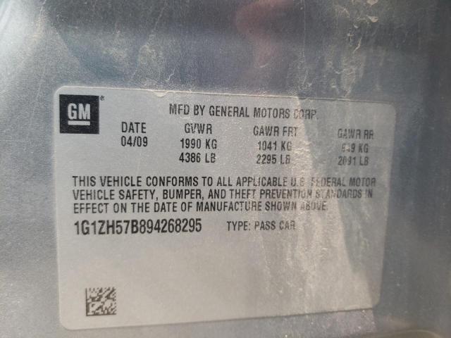 1G1ZH57B894268295 - 2009 CHEVROLET MALIBU 1LT Күміс фото 12