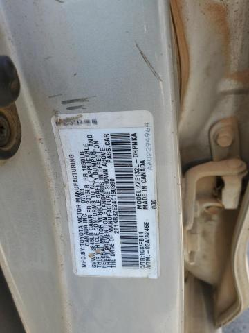 2T1KR32E24C190890 - 2004 TOYOTA COROLLA MA XR SILVER photo 12