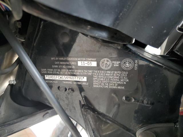 1HD1FCW154Y607795 - 2004 HARLEY-DAVIDSON FLHTCUI 金色 照片 9