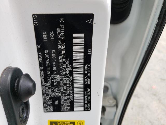 5TDJKRFH8GS282282 - 2016 TOYOTA HIGHLANDER XLE Weiß Foto 13