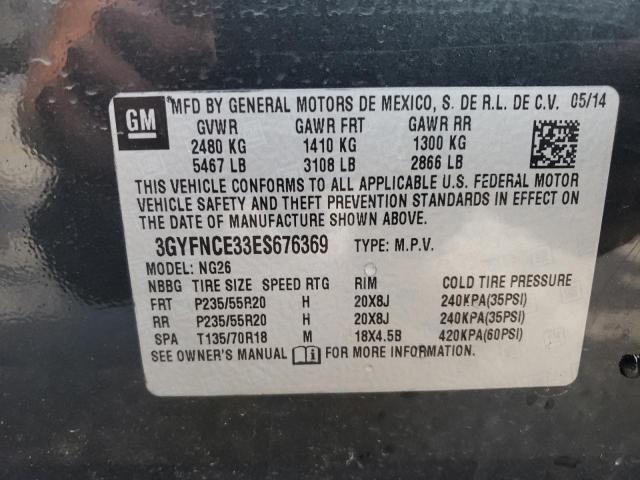 3GYFNCE33ES676369 - 2014 CADILLAC SRX PERFORMANCE COLLECTION GRAY photo 14