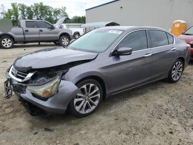 1HGCR2F57EA028057 - 2014 HONDA ACCORD SPORT GRAY photo 1