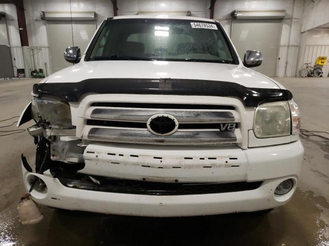 5TBDT44135S500928 - 2005 TOYOTA TUNDRA DOUBLE CAB SR5 WHITE photo 5