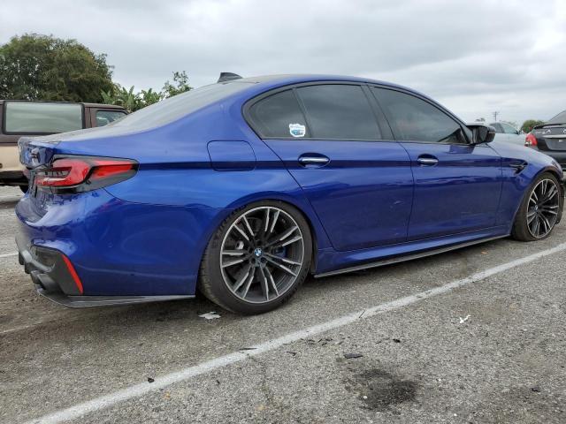 WBSJF0C57JB283263 - 2018 BMW M5 BLUE photo 3