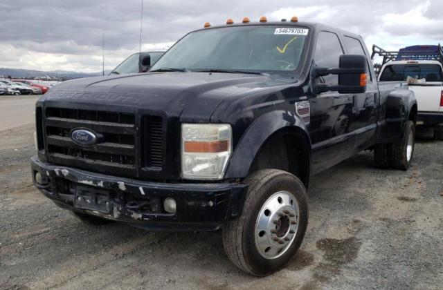 1FTXW43R98EA51171 - 2008 FORD F450 SUPER DUTY BLACK photo 1