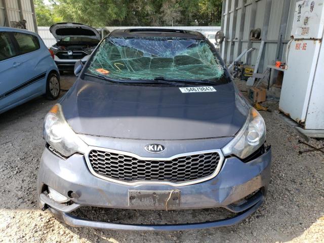 KNAFZ4A85G5505165 - 2016 KIA FORTE EX BLUE photo 5