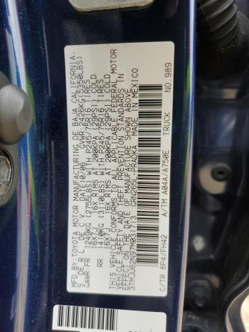 3TMJU62N97M031713 - 2007 TOYOTA TACOMA DOUBLE CAB PRERUNNER BLUE photo 12