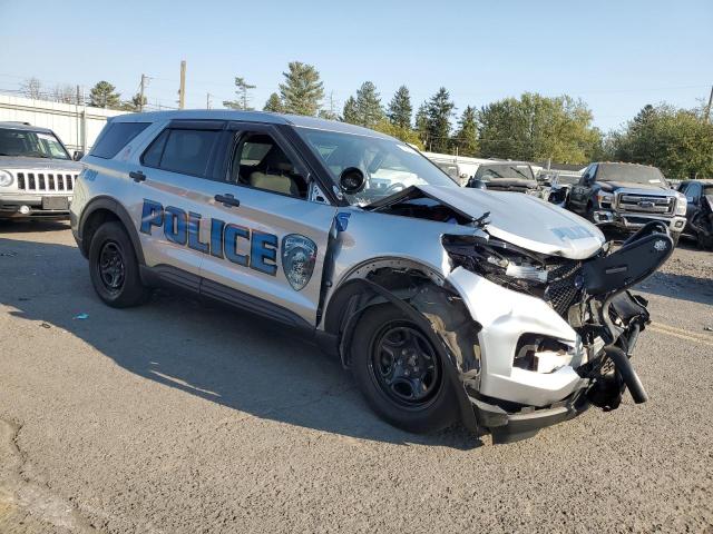 1FM5K8AC7NGC23217 - 2022 FORD EXPLORER POLICE INTERCEPTOR 银色 照片 4