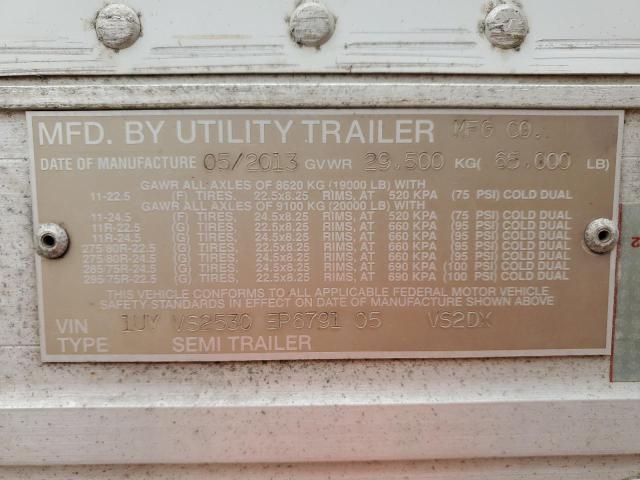 1UYVS2530EP679105 - 2014 UTILITY TRAILER WHITE photo 10