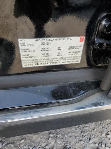 5YJSA1E21FF116677 - 2015 TESLA MODEL S BLACK photo 12