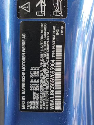 WBA1J9C56GV695964 - 2016 BMW M235XI BLUE photo 12