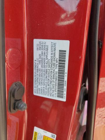 5FNYF8H51NB021352 - 2022 HONDA PASSPORT EXL RED photo 12