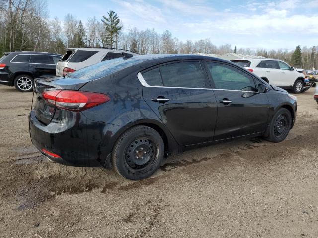 3KPFL4A84HE056930 - 2017 KIA FORTE EX BLACK photo 3