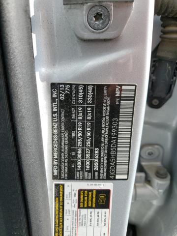 4JGDA5HB5DA199303 - 2013 MERCEDES-BENZ ML 350 4MATIC SILVER photo 13