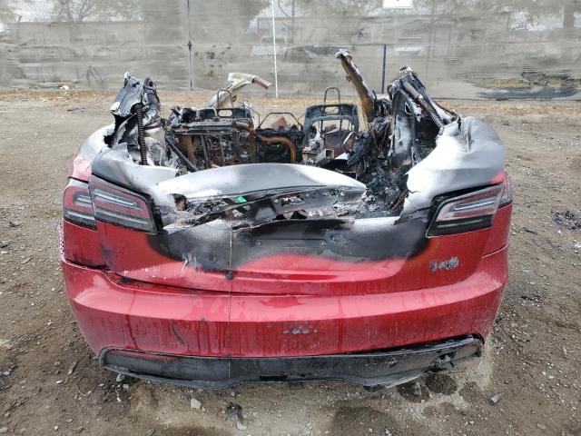 5YJSA1E65PF525771 - 2023 TESLA MODEL S 红色 照片 6