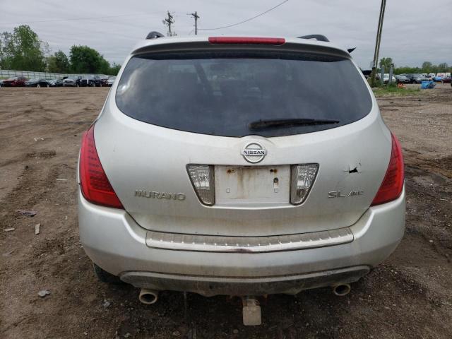 JN8AZ08WX6W551212 - 2006 NISSAN MURANO SL SILVER photo 6