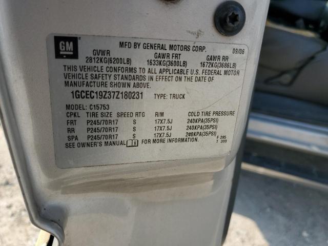 1GCEC19Z37Z180231 - 2007 CHEVROLET SILVERADO C1500 CLASSIC Qəhvəyi foto 13