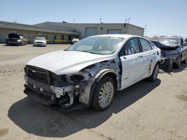 3FA6P0UU3ER337908 - 2014 FORD FUSION S HYBRID WHITE photo 1