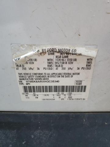 1FM5K8ARXHGC35340 - 2017 FORD EXPLORER POLICE INTERCEPTOR 白色 照片 13