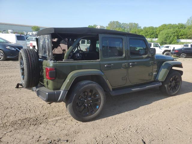 1C4JJXP69NW185223 - 2022 JEEP WRANGLER U SAHARA 4XE GREEN photo 3