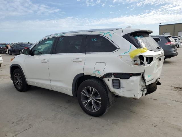 5TDKKRFH8GS505327 - 2016 TOYOTA HIGHLANDER XLE WHITE photo 2