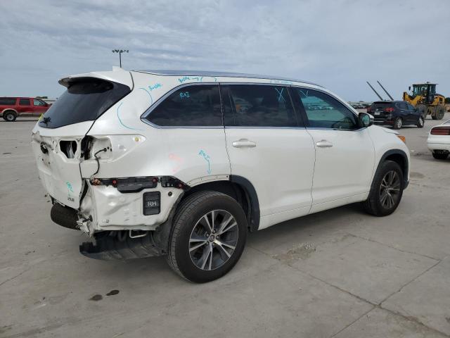 5TDKKRFH8GS505327 - 2016 TOYOTA HIGHLANDER XLE WHITE photo 3
