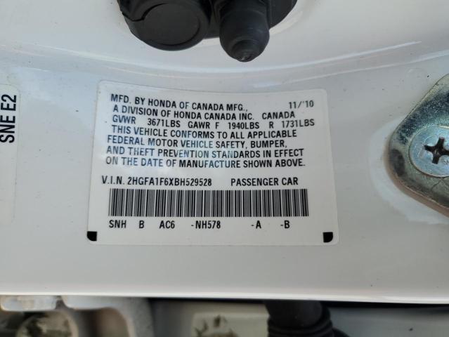 2HGFA1F6XBH529528 - 2011 HONDA CIVIC LX-S 白色 照片 13