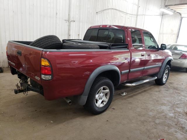 5TBBT44132S269290 - 2002 TOYOTA TUNDRA ACCESS CAB ბურგუნდია ფოტო 3