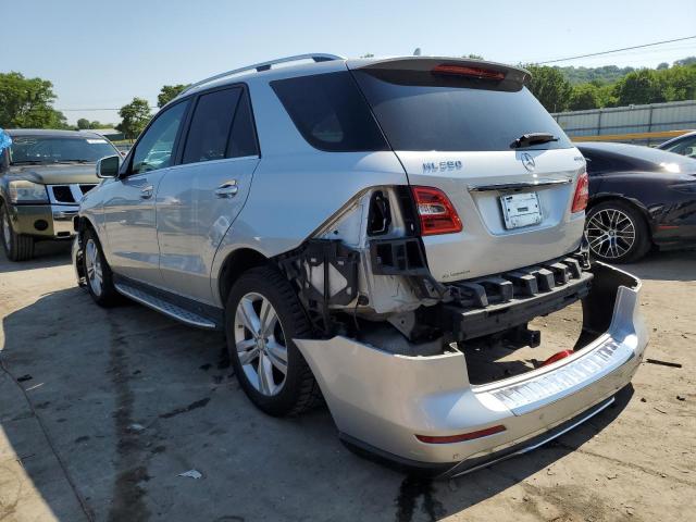 4JGDA5HB9EA307309 - 2014 MERCEDES-BENZ ML 350 4MATIC SILVER photo 2