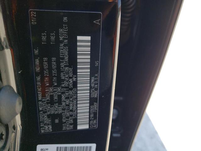 5TDGZRBHXNS183150 - 2022 TOYOTA HIGHLANDER XLE Սև լուսանկար 13