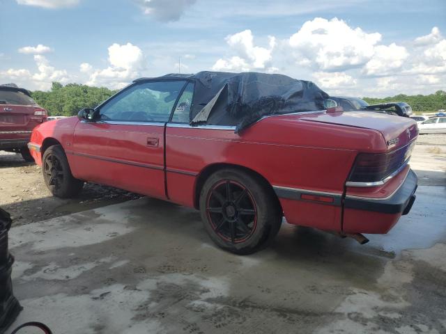 1C3XJ4535MG146711 - 1991 CHRYSLER LEBARON RED photo 2
