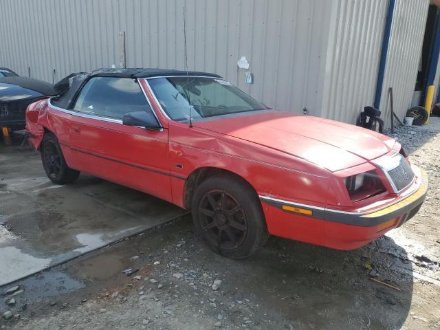 1C3XJ4535MG146711 - 1991 CHRYSLER LEBARON RED photo 4